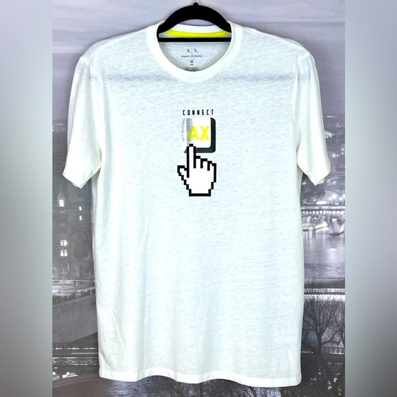 ARMANI EXCHANGE CONNECT T-SHIRT IN WHITE - Picture 1 of 5